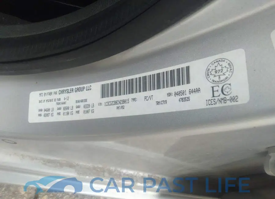 1C3CDZCB8CN238015# 9