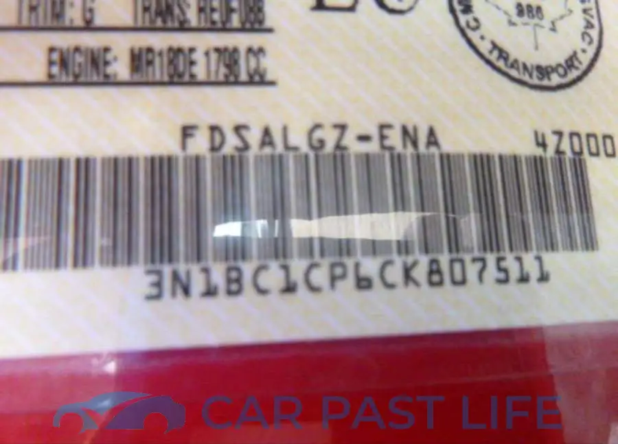 3N1BC1CP6CK807511# 9
