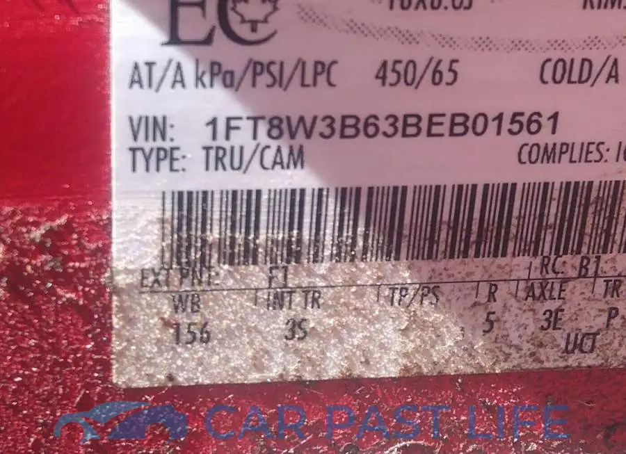 1FT8W3B63BEB01561# 9