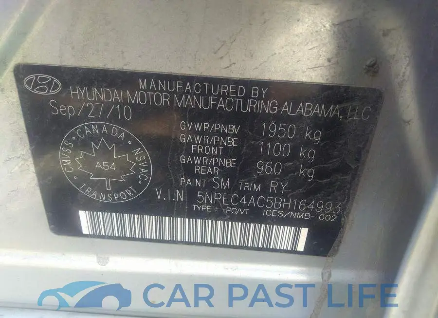 5NPEC4AC5BH164993# 9