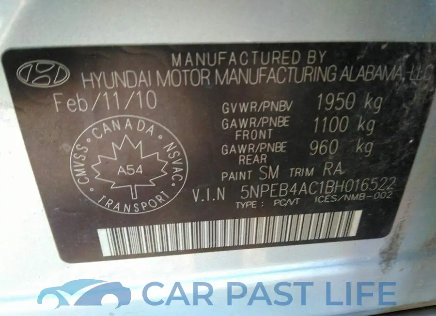 5NPEB4AC1BH016522# 9