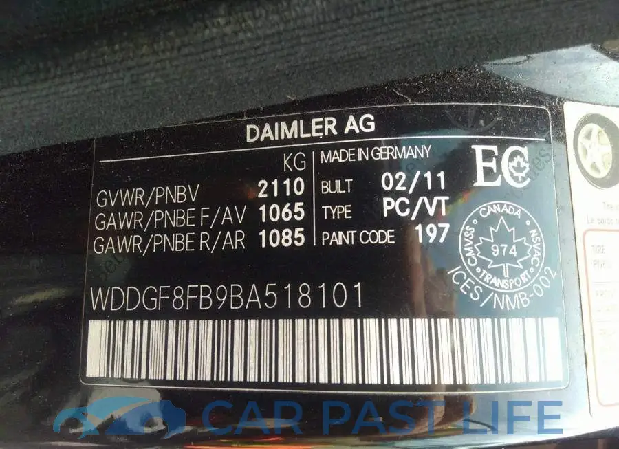 WDDGF8FB9BA518101# 9