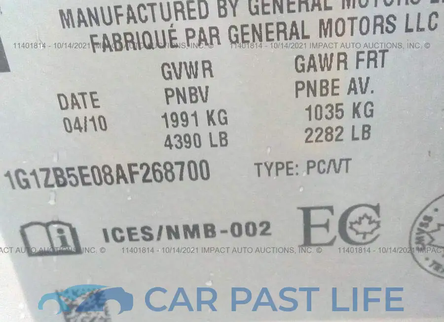 1G1ZB5E08AF268700# 9
