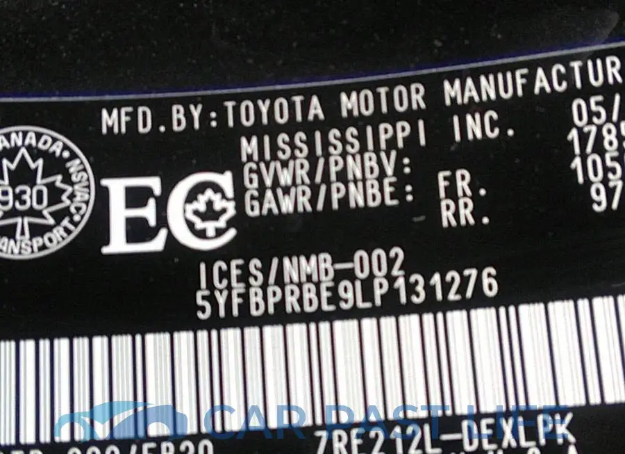 5YFBPRBE9LP131276# 9