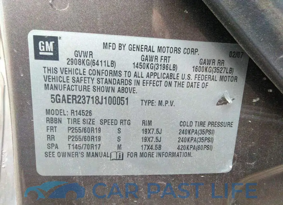 5GAER23718J100051# 9