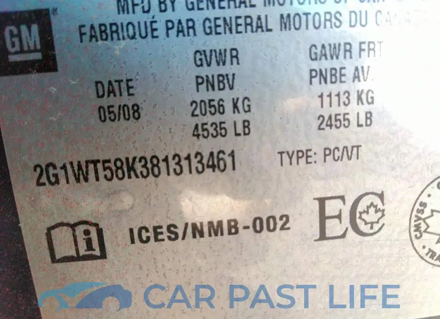 2G1WT58K381313461# 9
