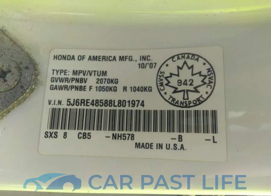 5J6RE48588L801974# 9
