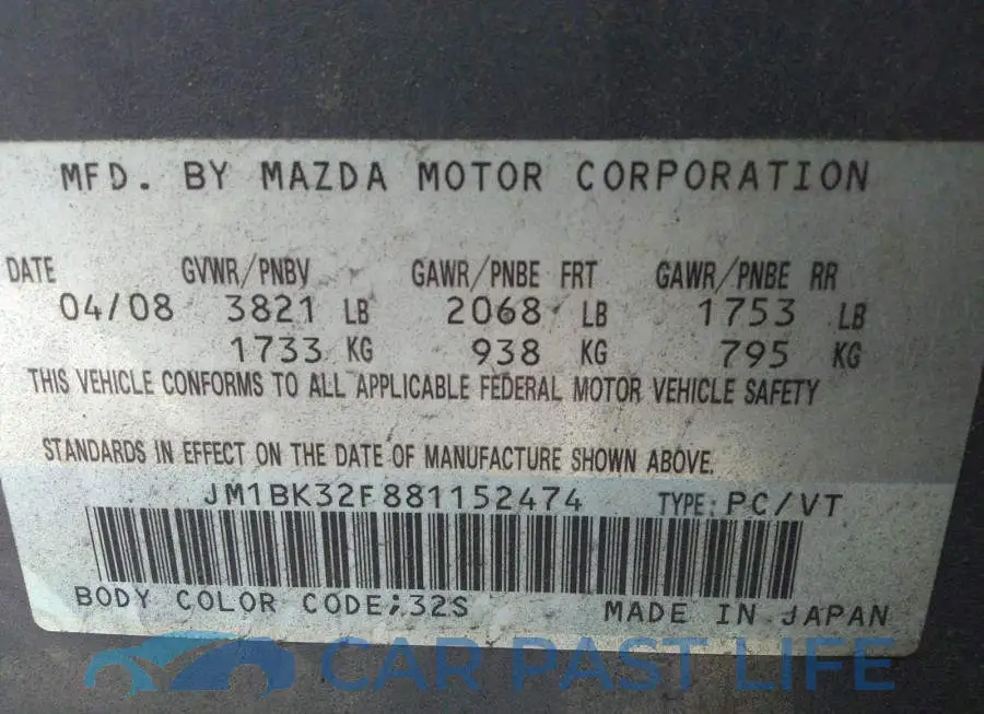 JM1BK32F881152474# 9