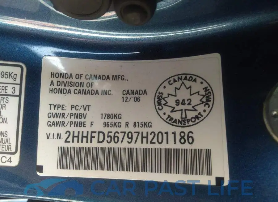 2HHFD56797H201186# 9