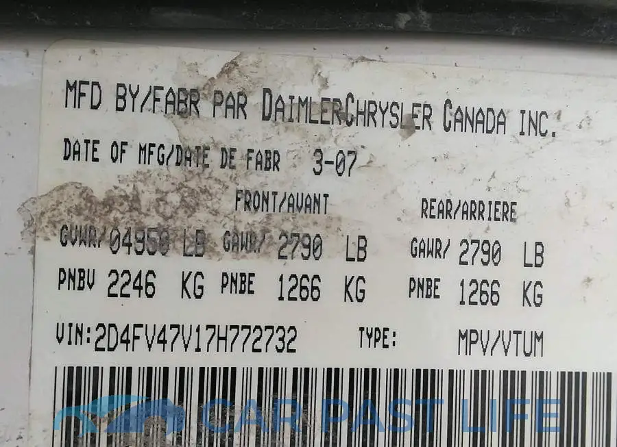 2D4FV47V17H772732# 9