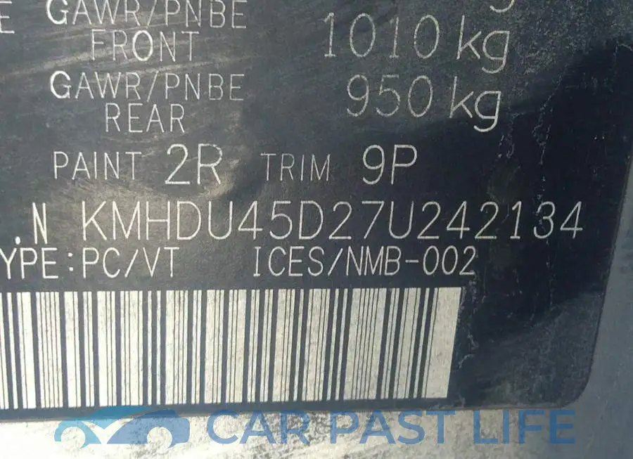 KMHDU45D27U242134# 9