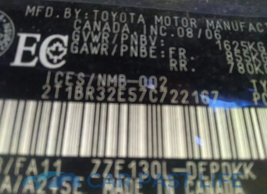 2T1BR32E57C722167# 9