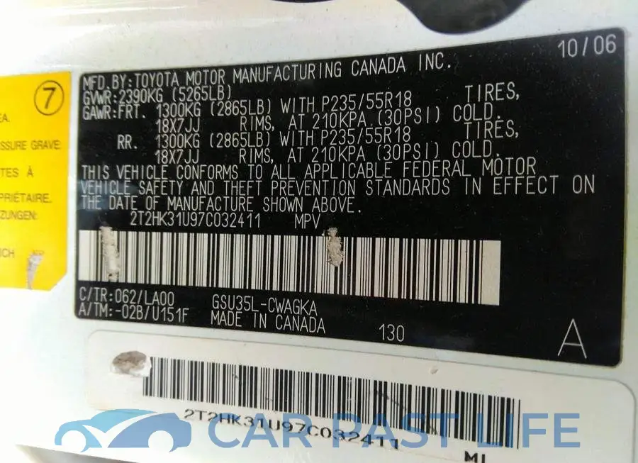 2T2HK31U97C032411# 9