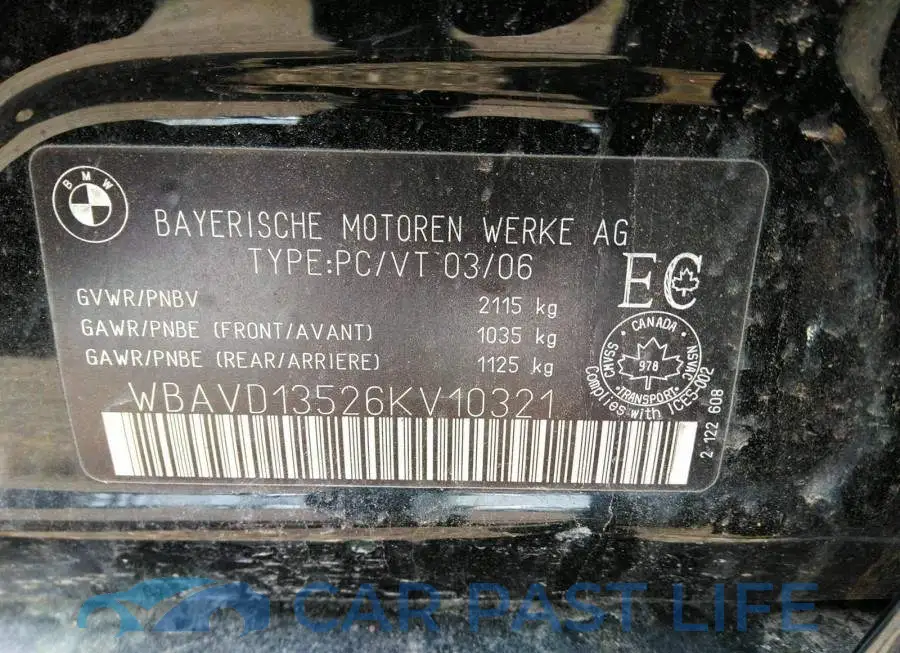 WBAVD13526KV10321# 9