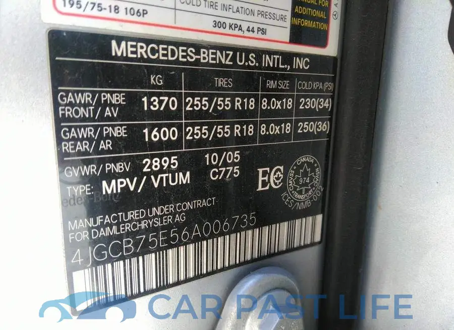 4JGCB75E56A006735# 9