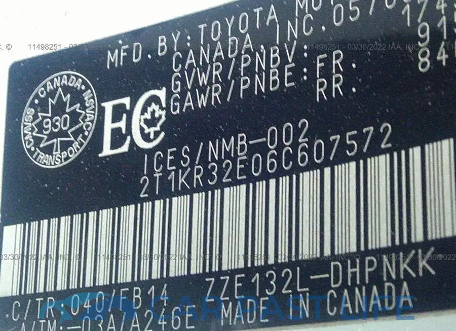 2T1KR32E06C607572# 9