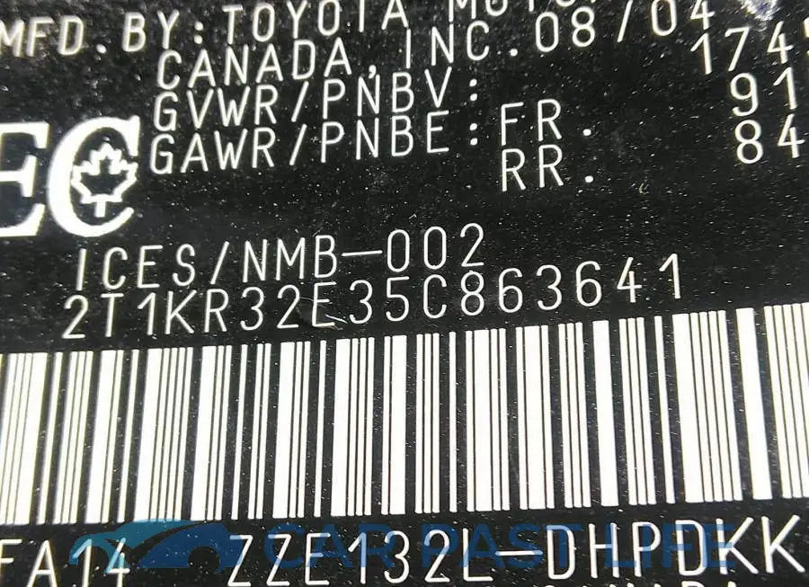 2T1KR32E35C863641# 9