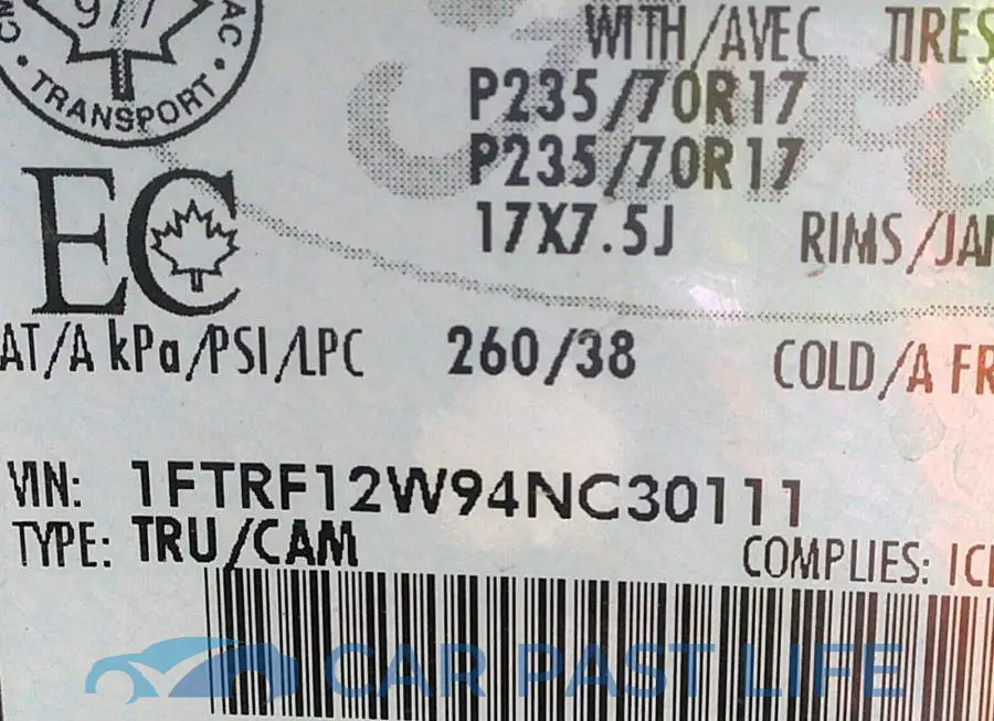 1FTRF12W94NC30111# 9