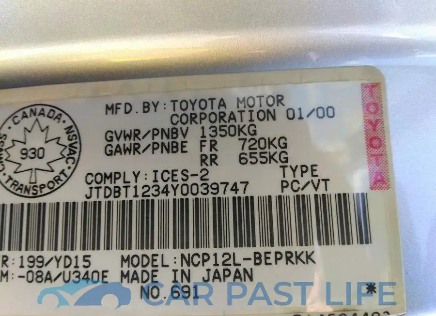 JTDBT1234Y0039747# 9