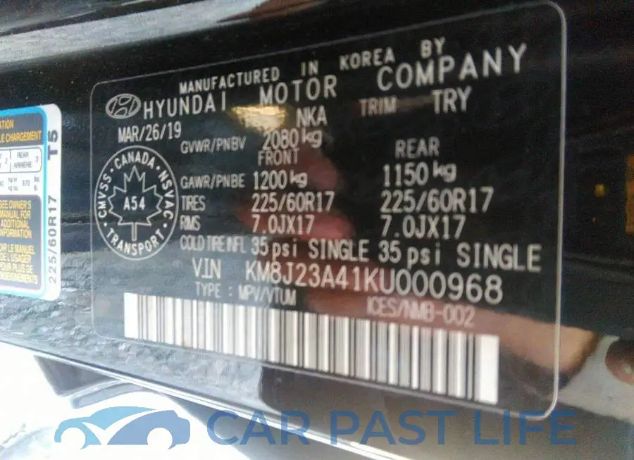 KM8J23A41KU000968# 9