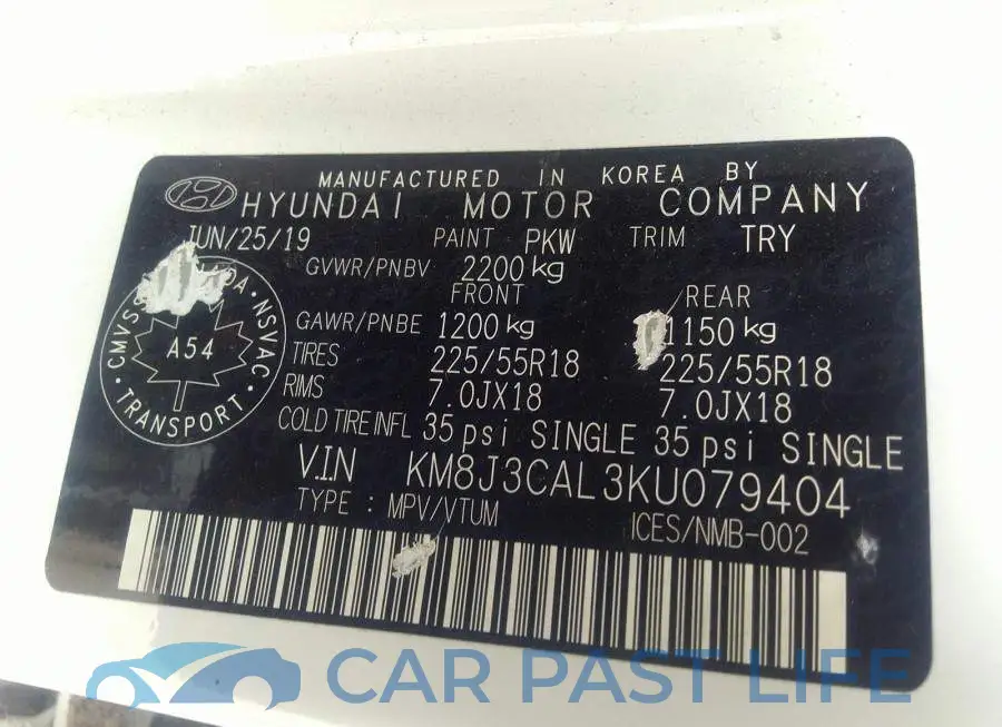 KM8J3CAL3KU079404# 9