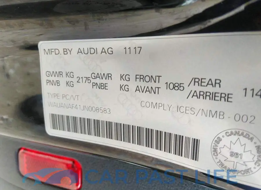 WAUANAF41JN008583# 9