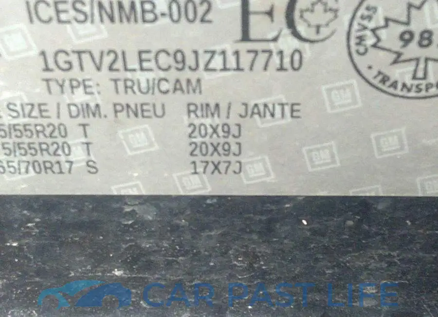 1GTV2LEC9JZ117710# 9