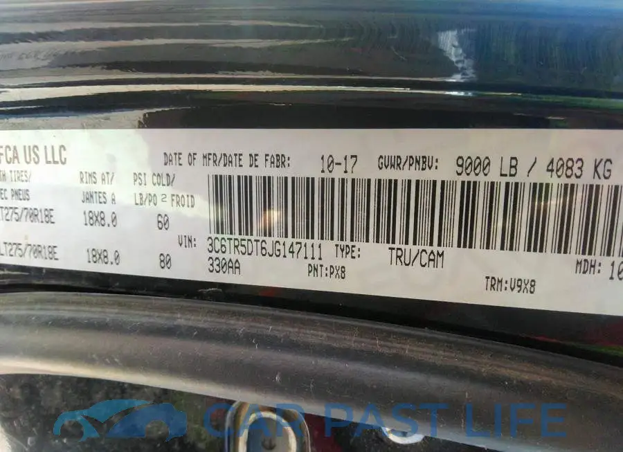 3C6TR5DT6JG147111# 9