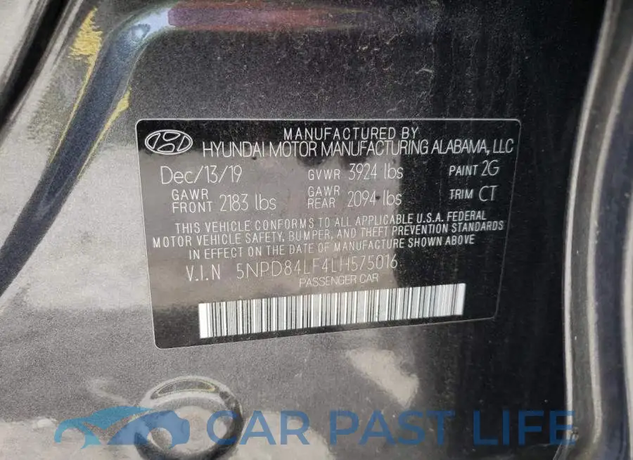 5NPD84LF4LH575016# 10