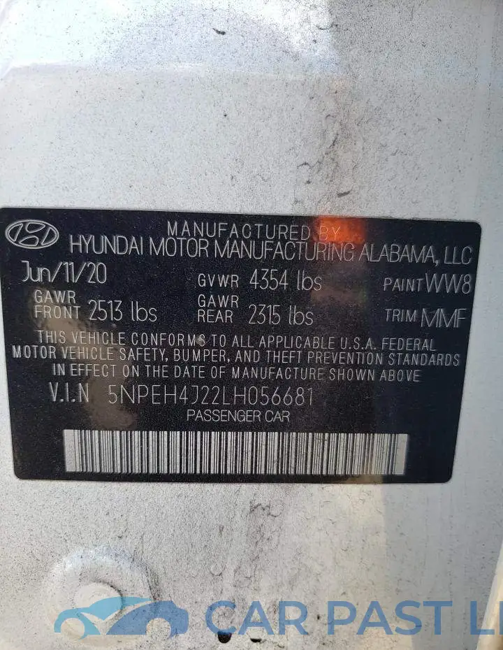 5NPEH4J22LH056681# 10