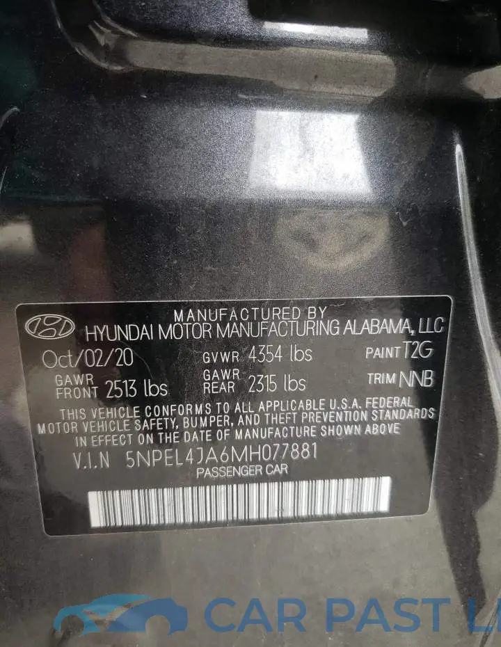 5NPEL4JA6MH077881# 10