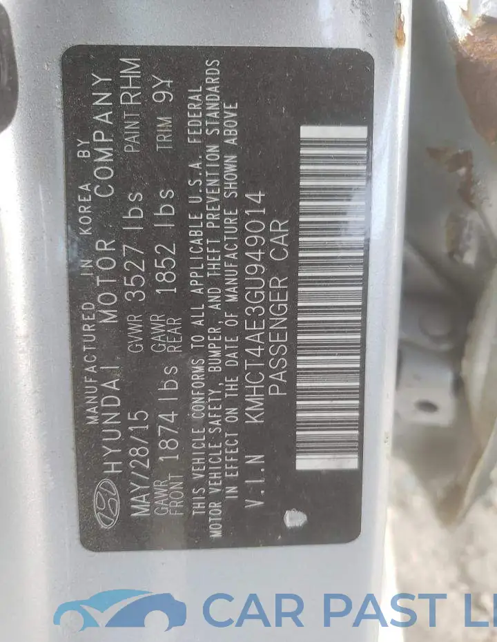 KMHCT4AE3GU949014# 10