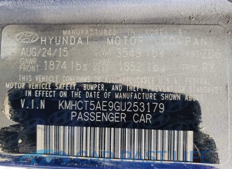 KMHCT5AE9GU253179# 10
