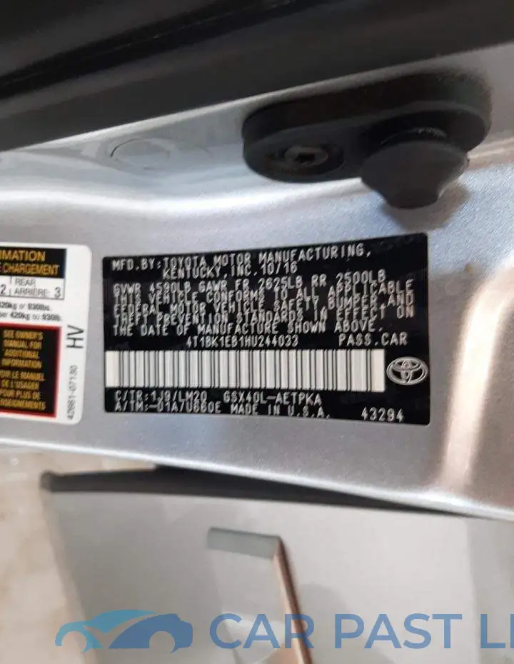 4T1BK1EB1HU244033# 10
