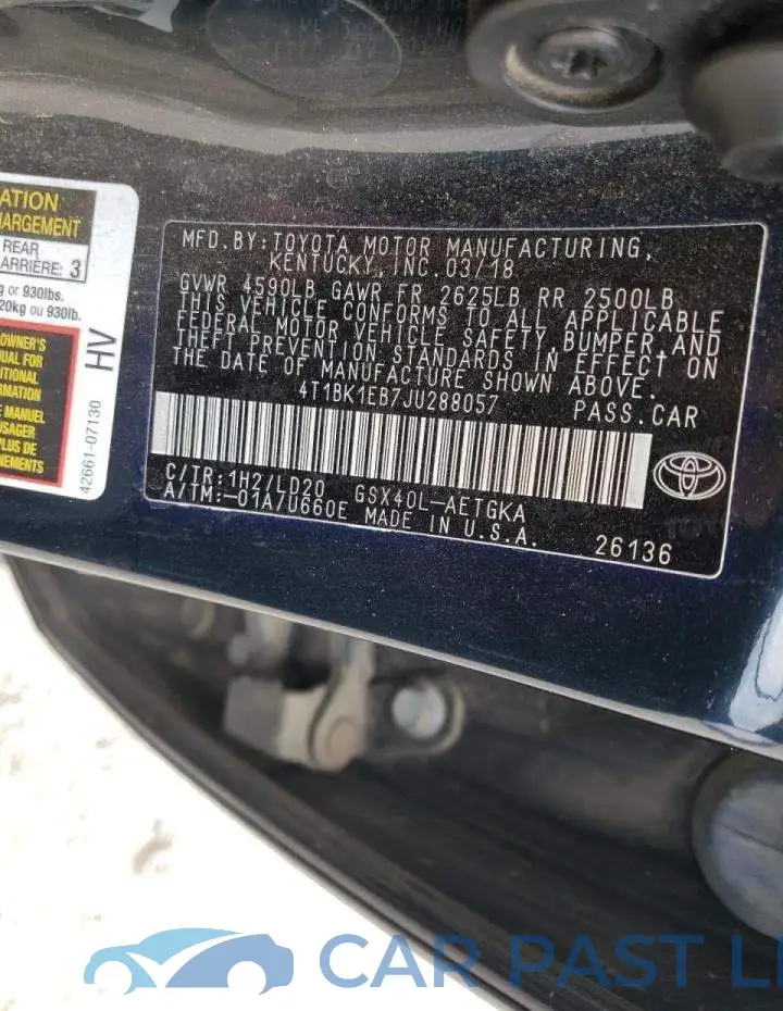 4T1BK1EB7JU288057# 10