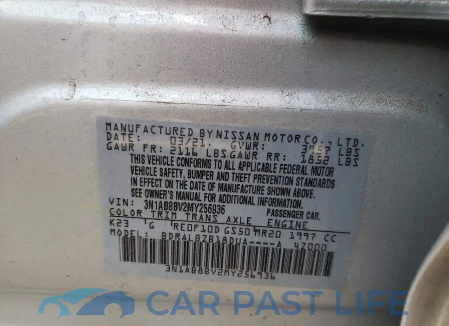 3N1AB8BV2MY256936# 10
