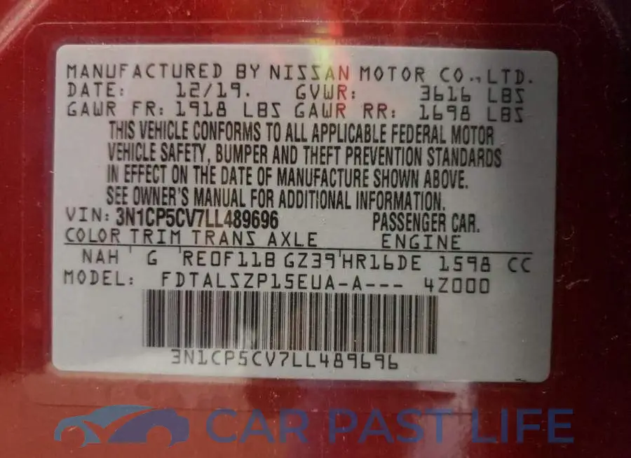 3N1CP5CV7LL489696# 10