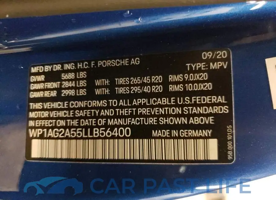 WP1AG2A55LLB56400# 10