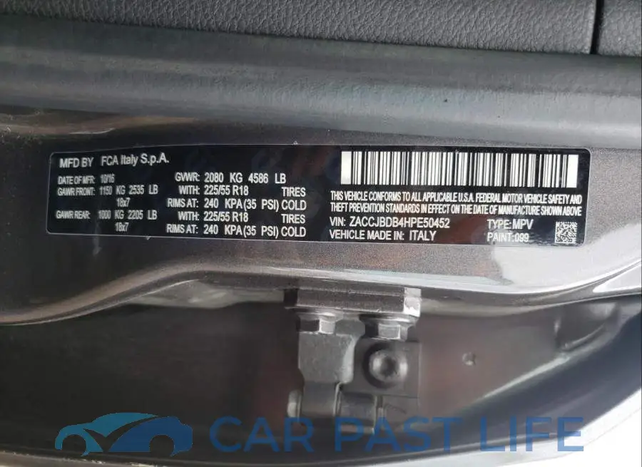 ZACCJBDB4HPE50452# 10