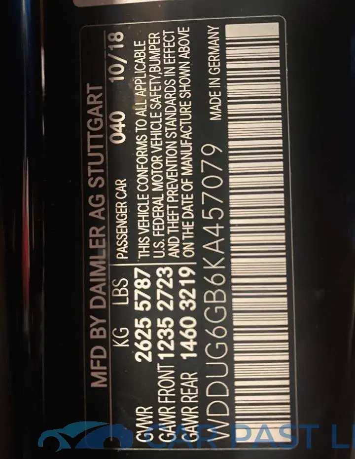WDDUG6GB6KA457079# 10
