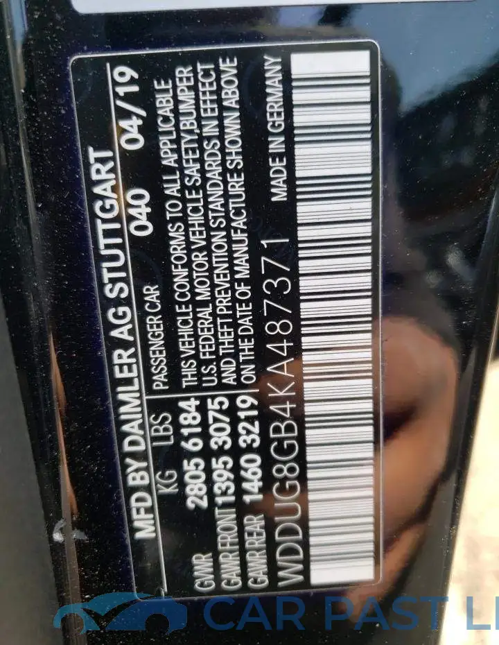 WDDUG8GB4KA487371# 10