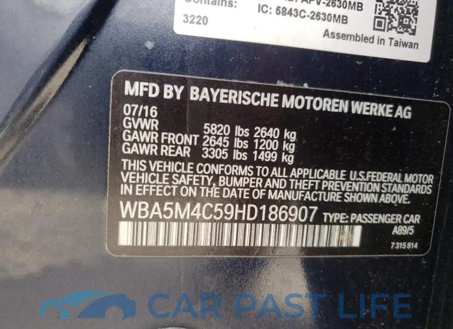 WBA5M4C59HD186907# 10
