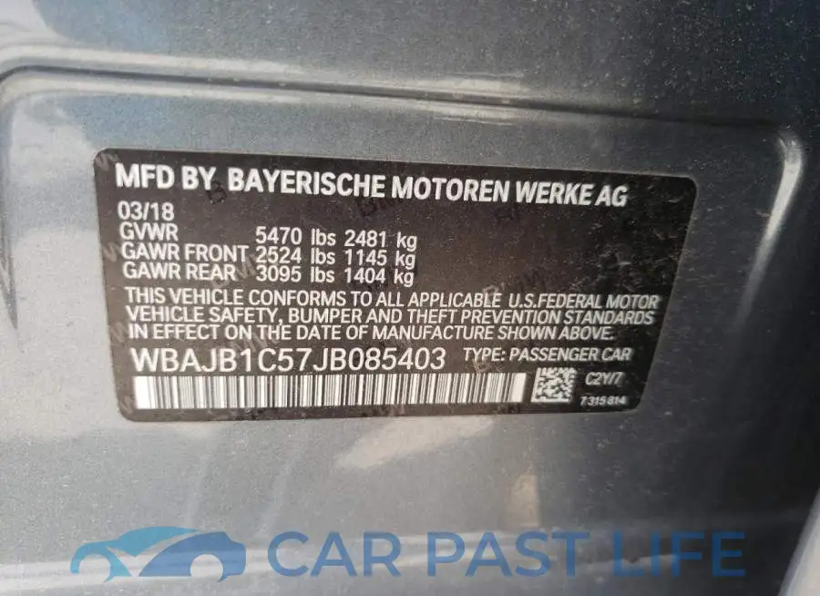 WBAJB1C57JB085403# 10