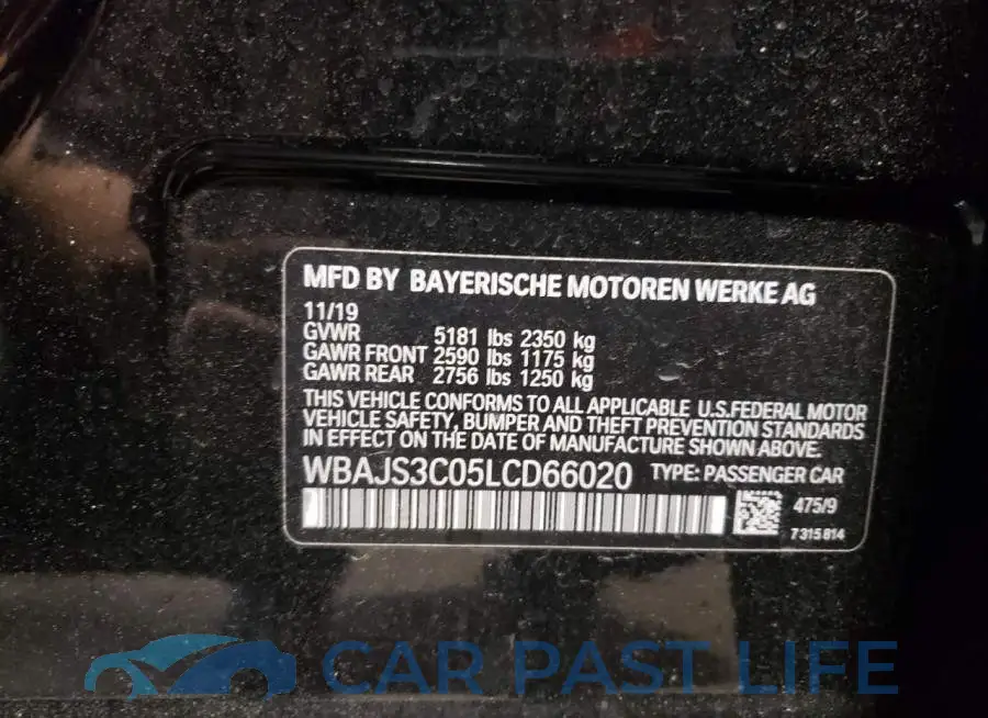 WBAJS3C05LCD66020# 10