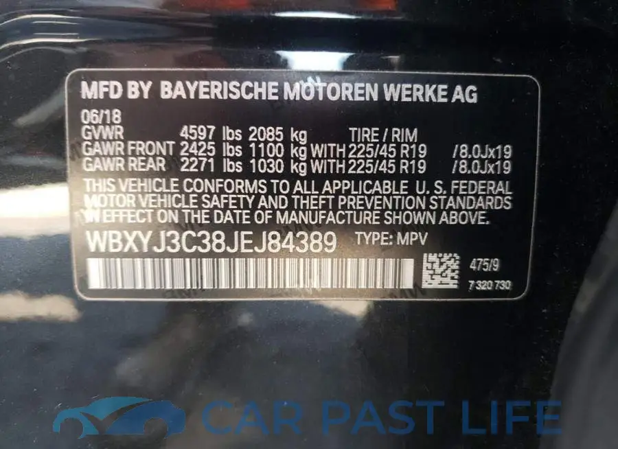 WBXYJ3C38JEJ84389# 10