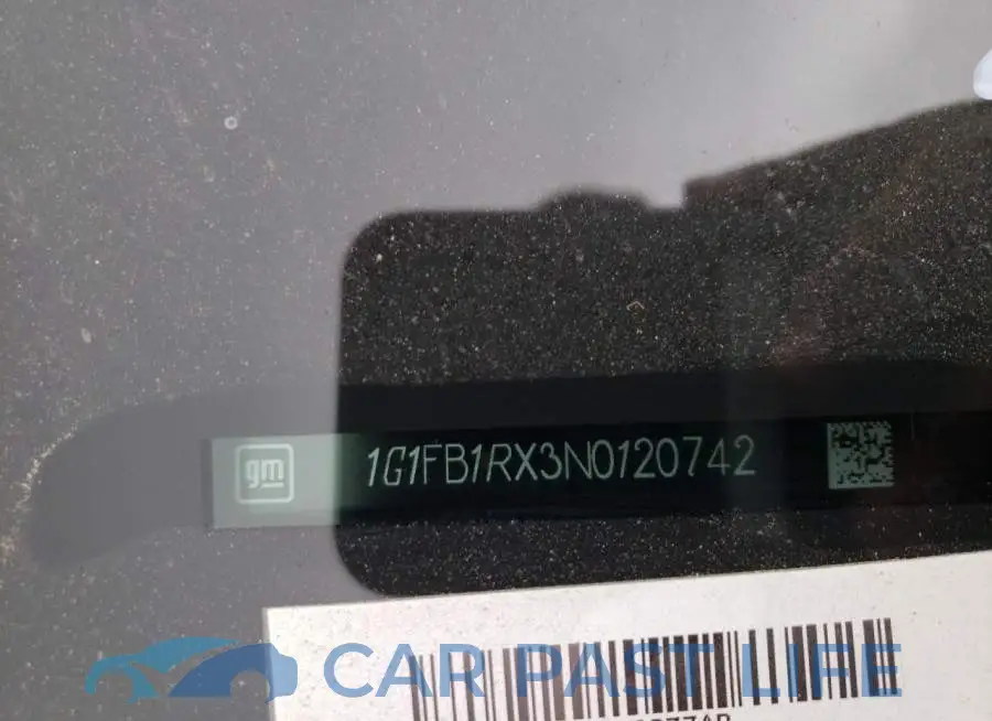 1G1FB1RX3N0120742# 10