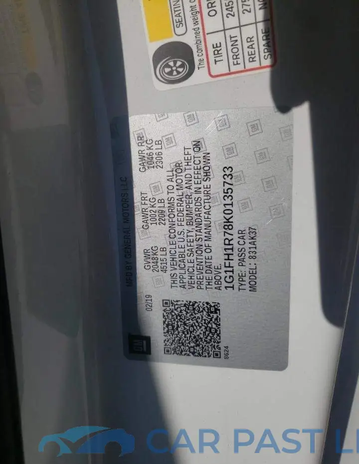 1G1FH1R78K0135733# 10