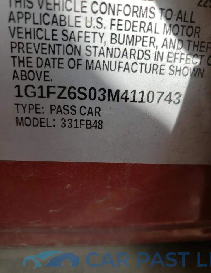 1G1FZ6S03M4110743# 10