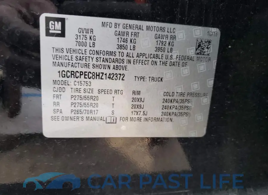 1GCRCPEC8HZ142372# 10