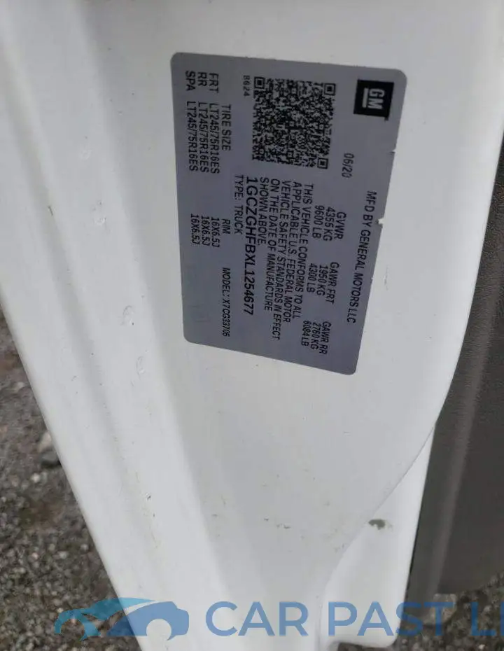 1GCZGHFBXL1254677# 10